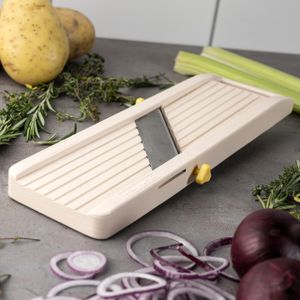 Benriner Mandoline Slicer – Adjustable Blade, Ivory