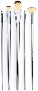 Royal & Langnickel Zen 5 Piece Long Handle Acrylic & Oil Filbert Variety Paint Brush Set