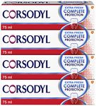 Corsodyl Complete Protection Toothpaste, Extra Fresh, Gum care, Fluoride Toothpaste, 4x75ml