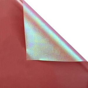BBJ WRAPS Iridescent Double Sided Flower Wrapping Paper Florist Bouquet Packaging, 20 Sheets (Red)