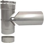 Rockford Chimney Supply Stainless Steel Chimney Tee Connector RockFlex, 6 Inch