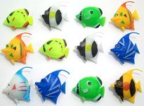 sky Aquarium Artificial Fishes (Set of 12 Pieces) Home Decorations, Flower vase Artificial Fish for Aquarium Fish Tank