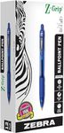 Zebra Pen Z-Grip Retractable Ballpoint Pen, Fine Point, 0.7mm, Blue Ink, 12 Count (Pack of 1), 23920