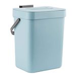 LALASTAR Compost Bin Kitchen, Small Compost Bin for Kitchen, Countertop Compost Bin with Lid, Odorless Hanging Trash Can for RV/Office/Dog, Mini Food Waste Bin for Kitchen, 3L/0.8 Gal, Blue