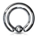 FIFTH CUE 2G | 4G | 6G | 8G | 10G | 12G - Colored Tension Captive Titanium IP 316L Surgical Implant Grade Steel Bead Ring | Opening Pliers REQUIRED, Metal, no gemstone