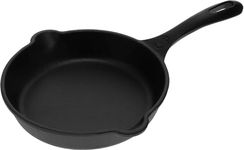 VICTORIA Cast Iron Egg Skillet - Individual Tapas Pan, Pre-Seasoned, Nonstick, 6.5 inch, Black (SKL-206)