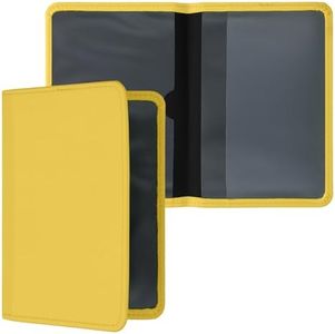 kwmobile Registration and Insurance Holder - Car Document Holder for Vehicle Documents and Cards - Neoprene - Neon Yellow