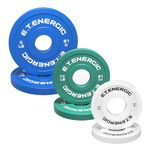 E.T.ENERGIC Change Weight Plates Set of 6 (1.25LB, 2.5LB, 5LB) x 2, Odorless Fractional Plate Olympic Bumper Plates for Strength Training Weight Plates