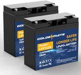 GOLDENMATE 12V 20Ah Lithium LiFePO4 Deep Cycle Battery (2-Pack), 2000-7000 Cycles Lithium Iron Phosphate Rechargeable Battery with BMS for Solar, Trolling Motor, Fish Finder, Power Wheels, Camping