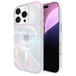 Case-Mate Soap Bubble Case for iPhone 16 Pro [12ft Drop Protection] Protective Cover for iPhone 16 Pro 6.3" [Compatible with MagSafe] Cute Bling Glitter Back Cover with Shockproof Tech - Iridescent