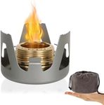Niuoppy Mini Spirit Burner Alcohol Stove, Ultralight Portable Alcohol Stove Burner, Small Lightweight Camping Stove for Backpacking Hiking Camping (Grey)