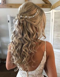 Accessoire Cheveux Mariage, Bijoux Cheveux Mariage Bohème, Headband de Mariee,Vigne de Cheveux, Bande de Cheveux Femme, Diademe Mariage Vintage Avec Feuilles et Cristal pour Femmes, Filles, or