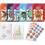 THE TWIDDLERS 24 Mini Colouring Books for Party Bags, with Stickers - Fantasy Theme, A6 Mini Books for Children, Age 4-8, Perfect Small Colouring Books for Party Bag Fillers Favours