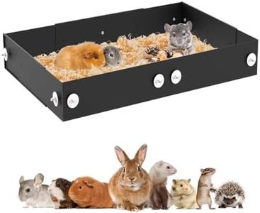 YKD Urine Guard, Scatter Guards for Ferret Nation & Critter Nation Small Animal Cages (Black, Large, Single Layer Set)