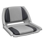 The Wise Company 8WD139LS-012 Series Molded Fishing Boat Seat with Marine Grade Cushion Pads, Grey Shell, Grey/Charcoal Cushion