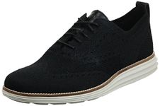 Cole Haan Men's Original Grand Knit Wing Tip Ii Sneaker, Black Black Black Ivory, 14 UK