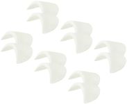 PATIKIL 6 Pairs Shoulder Pads, Costume Shoulder Pads Small Breathable Sponge Pads Thick Covered Set-in for Women Clothing Men Blazer Suit Coat Sewing, White