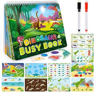 MDINGTD Montessori Toys for Toddlers, Newest Dinosaur Themes Busy Book for Kids Toys Ages 3-5 Preschool Educational Learning Toys for 3-5 Year Olds Birthday Easter Gifts for 3-5 Year Olds Boys Girls