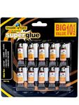 SHARK-TUFF® 10 Pack - Strong Superglue All Purpose General Strong Instant Repair Toughest Adhesive Super glue For Plastic Rubber Leather Shoes Metal Ceramic