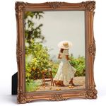 Giftgarden Gold 8x10 Photo Frame, Retro Antique Vintage Picture Frames 8x10 for Wall or Tabletop Display