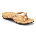 Vionic Womens Bella II Patent Orthaheel Slide Sandals Gold 8