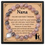 GBTBYS Nana Gifts, Nana Grandma Bracelet Birthday Christmas Gifts from Granddaughter Grandson