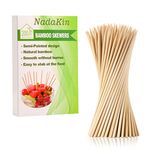 200 PCS Natural Bamboo Skewers Sticks, 15 CM Wooden Skewer for BBQ Appetizers Fruit Kebabs Grilling Barbecue Mini Burger Sausage Kabob Chocolate Fountain Candy, Cocktail Picks for Drinks Toothpicks