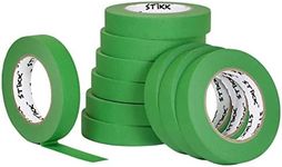 STIKK Painters Tape - 10pk Green Painter Tape - 1 inch x 60 yards - Paint Tape for Painting, Edges, Trim, Ceilings - Masking Tape for DIY Paint Projects - Residue-Free Painting Tape