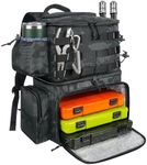 MATEIN Fishing Tackle Backpack with Cooler, Large Fishing Bag with Rod Holders for 4 Trays (Tray Not Included) & Fishing gear