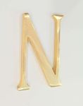 Brass House Hotel Door Letter N House Alphabet Letters Personalised Headings and Home Decor Projects 50 mm (2 inch)