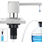 CREA Kitchen Sink Soap Dispenser, Built in Hand Soap Dispenser Pump Dish Lotion Dispenser Countertop Soap Dispenser Pump with 39inch Extension Tube Kit, Refill from The Top (Chrome)