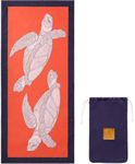 Brook + Bay Sand Free Beach Towel, Compact Beach Towel, 35"x78" Beach Towels - Oversized, Sandproof, Light Weight Beach Towel in a Bag - Tortoise