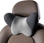 Car Neck Pillow Memory Foam Car Headrest Pillow for Driving, Car Seat Neck Pillow with Adjustable Strap, 100% Memory Foam and Breathable Removable Cover, Comfortable Ergonomic Design