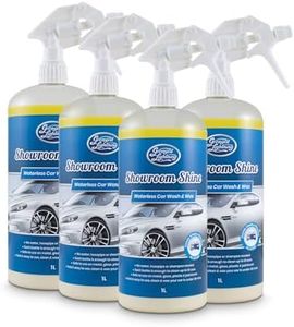 Greased Lightning W824 Showroom Shine 1L Value Quad Pack - Waterless Wash and Wax - Clean Shines and Protects in One