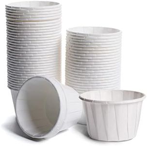 Superior Trading Co. Paper Disposable Souffle Cups for Snacks, Food & Medicine - Condiment Cups, Sauce Cups, Souffle Cups, Medicine Cups, Portion Cups, Small Paper Cups - 500 Cups, 1.25 oz, White