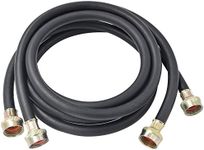 Washing Machine Hoses Black Rubber Hot and Cold Water Supply Line-6FT Long Burst Proof 3/4"FHT3/4"FHT (2 Pack)