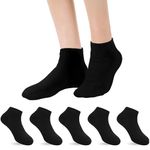 minmum Unisex Kids Cotton Ankle Length Socks Regular Wear/School Wear Socks Pack Of 4 (Black, 5-6 years)