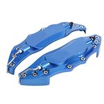 Qiilu Caliper Cover,1 Pair 16-17in Medium Car Aluminum Alloy Brake Caliper Protector Cover for Wheel Hub (Blue)