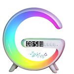 Lipzie Smart Alarm Clock with G-Shape RGB Light Bluetooth Speaker for Bedroom, Living Room, and Game Room