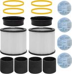 Asheviller 90304 Replacement Filter with Lid, Compatible with Shop-Vac 90304, 90350, 90333, Shop Vac 903-04-00, 9030400, 90595, 5 Gallon Up Wet/Dry Vacuum Cleaners, 2Pack