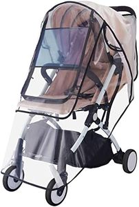 Bemece Stroller Rain Cover, Universal Stroller Accessory, Baby Travel Weather Shield for Summer, Windproof Waterproof, Protect from Dust Snow - Double Protection