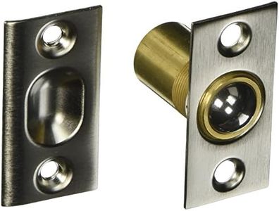 Baldwin 0425056 Adjustable Ball Catch, Lifetime Satin Nickel