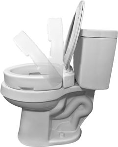 Carex Hinged Toilet Seat Riser, Adds 3.5 Inches of Height to Toilet, 300 Pound Weight Capacity, Hinged for Easy Cleaning, White