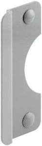 Prime-Line Products U 9509 Latch Shield, 2-5/8 in. x 6 in. with 5/16 in. Offset, Steel, Gray, Outswing Doors