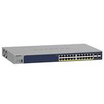 NETGEAR 28-Port PoE Gigabit Ethernet Smart Switch (GS728TPP) - Managed, Optional Insight Cloud Management, 24 x PoE+ @ 380W, 4 x 1G SFP, Desktop or Rackmount, and Limited Lifetime Protection