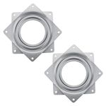 2 Pieces 4 Inch Square Lazy Susan Turntable Bearings with 250 Pound Capacity, with The Size 4 Wide and 5/16 Thick 360 Degrees Rotating Tray (Silver)