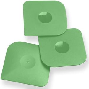 Plastic Pan Dish Pot Food Kitchen Scraper Tool Set, 3 pcs Nylon Plastic Cast Iron Skillet Cleaner Scrubber Scrapper, Kitchen Scraper Non-Scratch (Green)