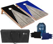 Tailgating Pros Pyramid Cornhole Board Set w/Bean Bags and Carrying Case - 4'x2' Regulation Corn Hole Toss Game - Optional LED Lights