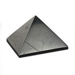 Karelian Heritage Authentic Shungite Polished Pyramid 2 inches (5 cm) | EMF Protection Blocker Stones for Home Office Room | Black Stone Crystal Pyramid for Whole House Protection and Meditation PP03