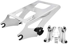 Two-Up Tour Pack Pak Mounting Luggage Rack Detachable Bracket＆ 4 Point Docking Hardware Kit Compatible with Harley Touring Road King Electra Road Street Glide 2014-2023 (Chrome)